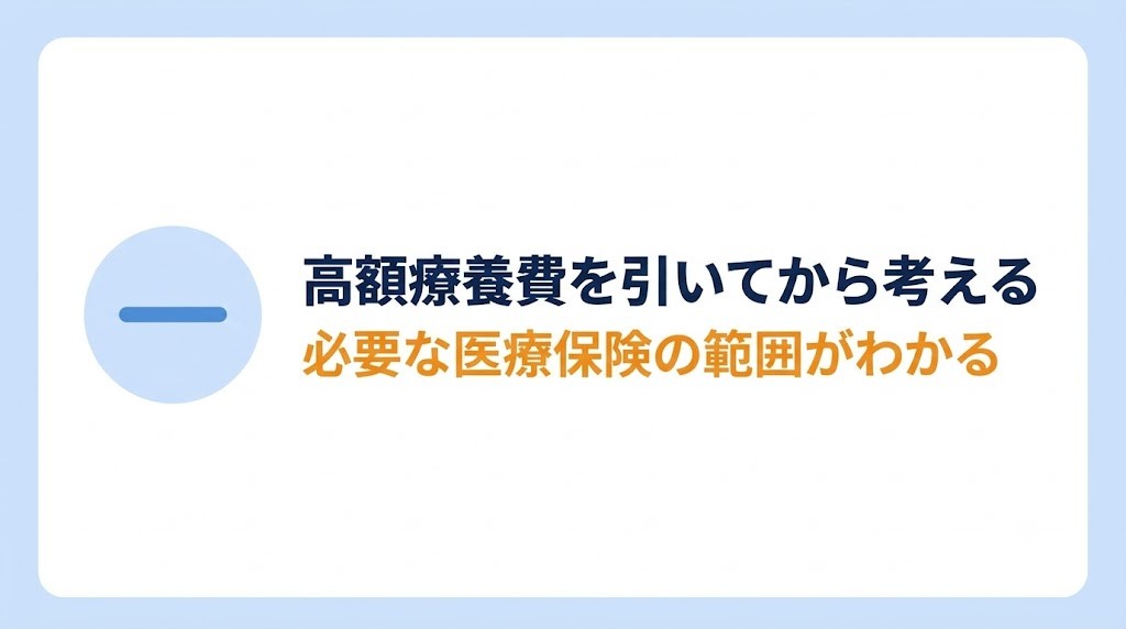 高額療養費を「引いて」から、医療保険を考える バナー