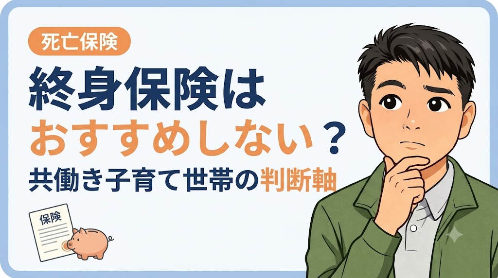 終身保険はおすすめしない|共働き子育て世帯にいらない3つの理由と例外