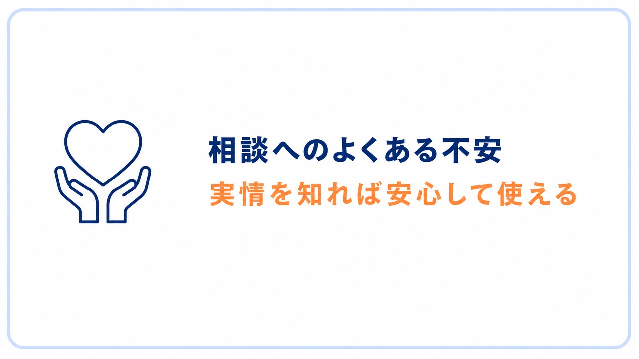 相談へのよくある不安