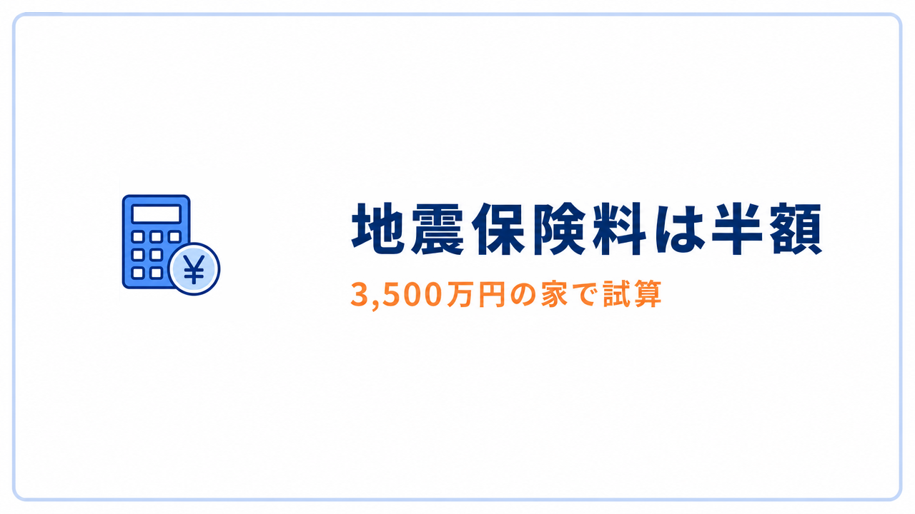 地震保険料は半額 3,500万円の家で試算