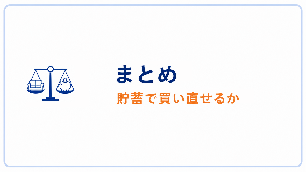 まとめ 貯蓄で買い直せるか