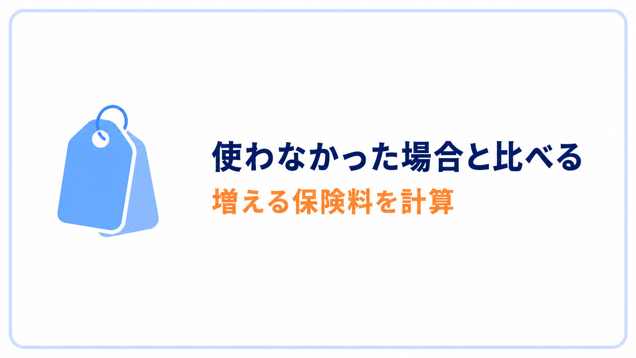 使わなかった場合と比べる　増える保険料を計算