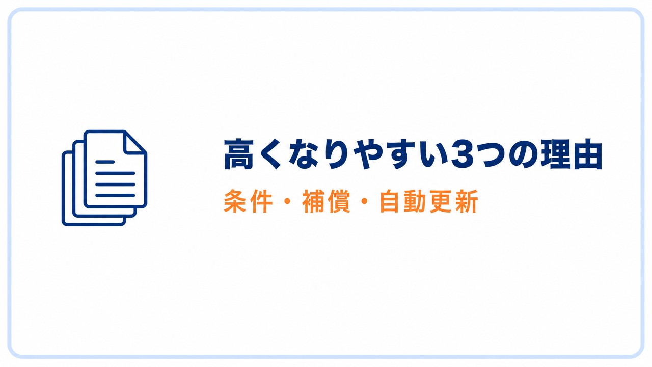 高くなりやすい3つの理由