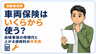 車両保険はいくらから使う?自損事故の修理代と上がる保険料の早見表